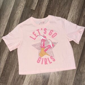 Shaded Pink “Let’s Go Girls” Crop Top